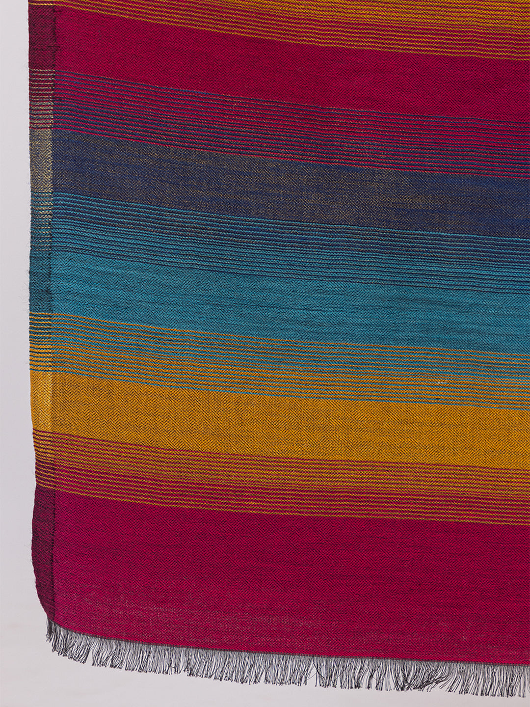 Tillaari Dark Multicolor Striped Shawl