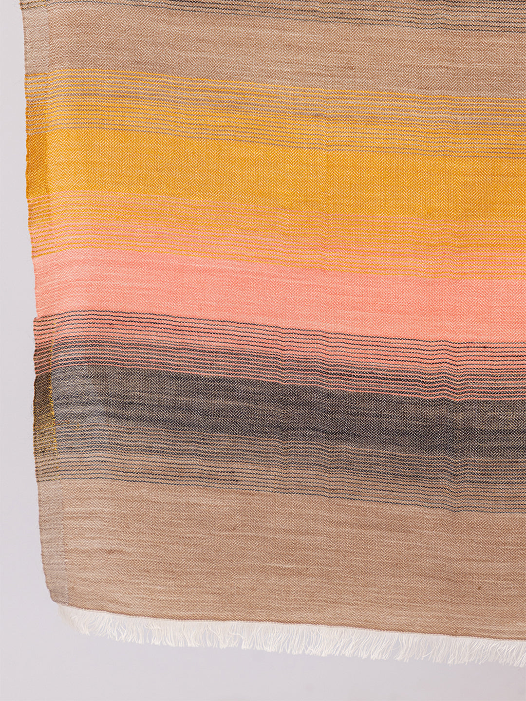 Tillaari Pastel Multicolor Striped Shawl