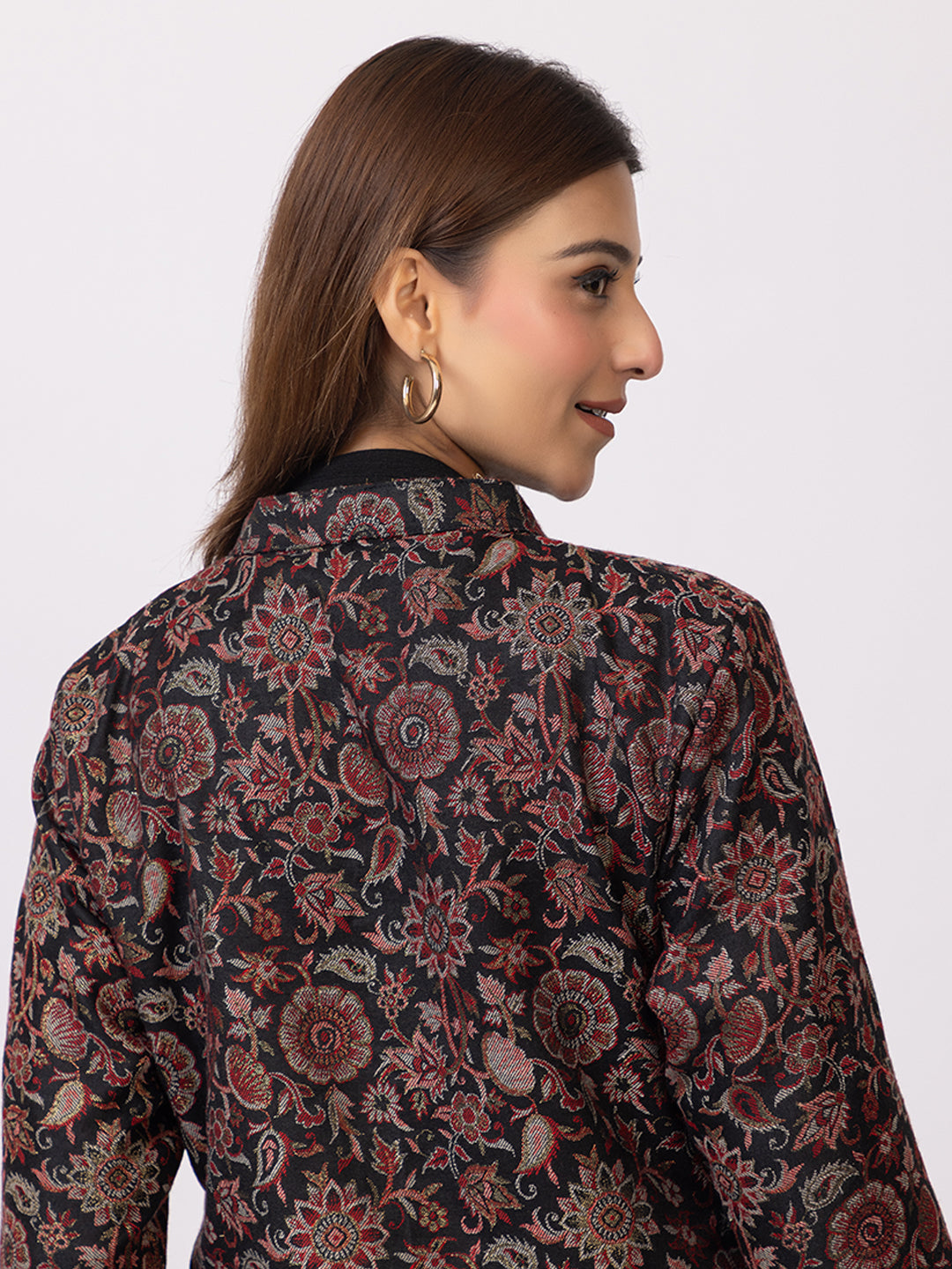 Tillaari Sunflower and Tulip Woven Jacket for Women