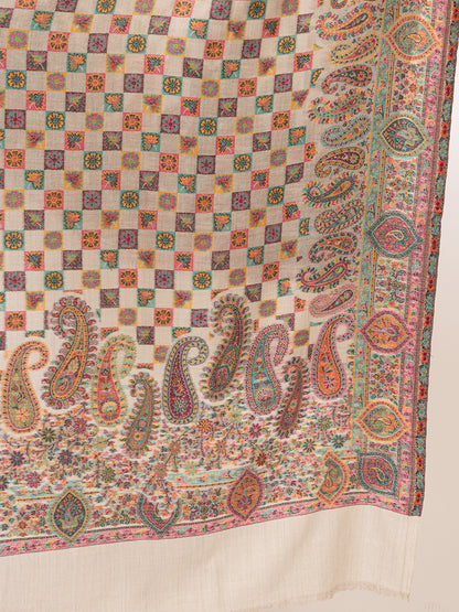 Tillaari Multicolor Checkered Shawl