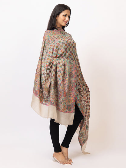 Tillaari Multicolor Checkered Shawl