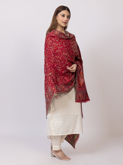 Tillaari Royal Heritage Shawl with Court Scene