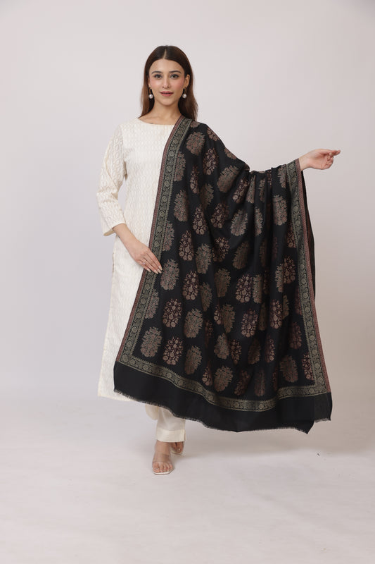 Tillaari Shawl with Traditional Floral Buta