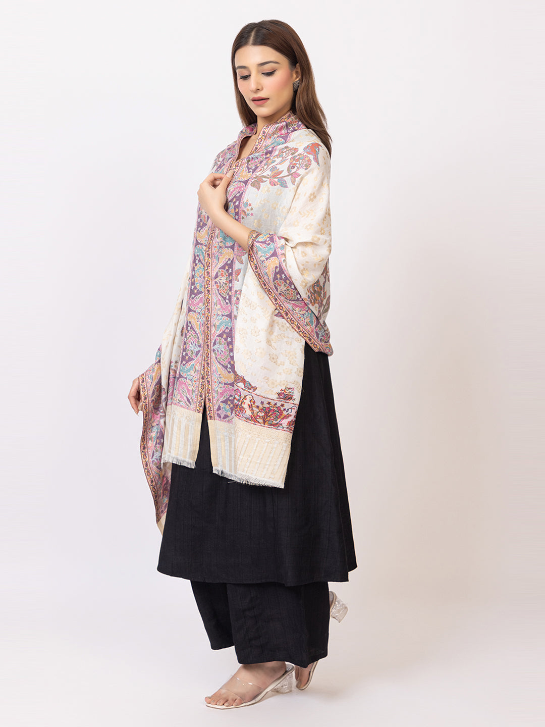 Tillaari Humming Bird and Floral Stole