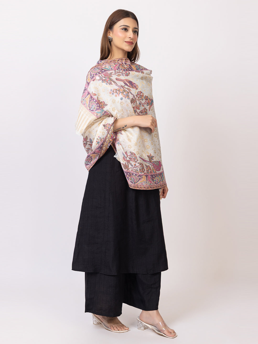 Tillaari Humming Bird and Floral Stole