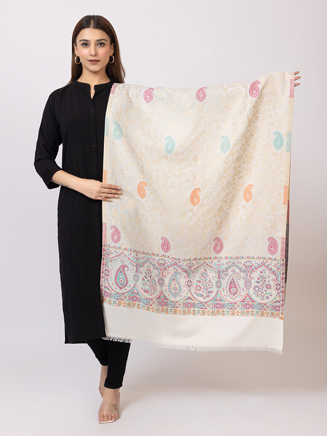 Tillaar Multicolor Paisley Stole