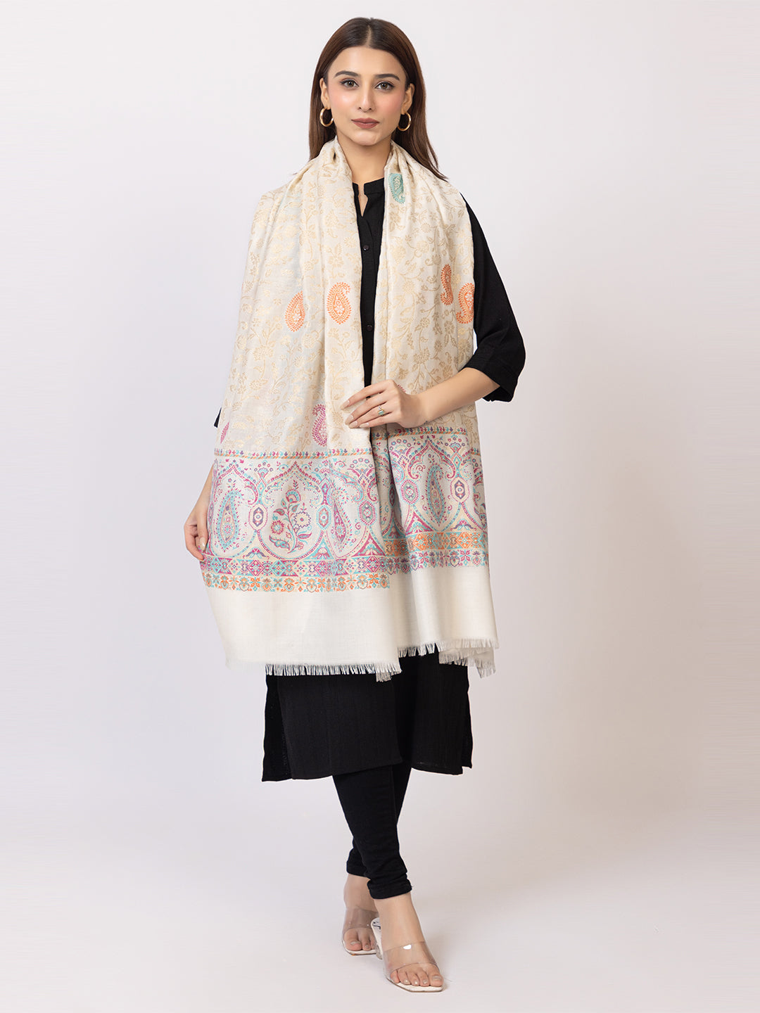 Tillaar Multicolor Paisley Stole