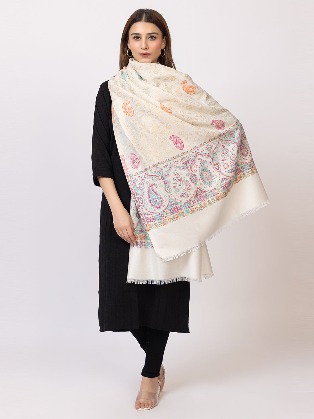 Tillaar Multicolor Paisley Stole