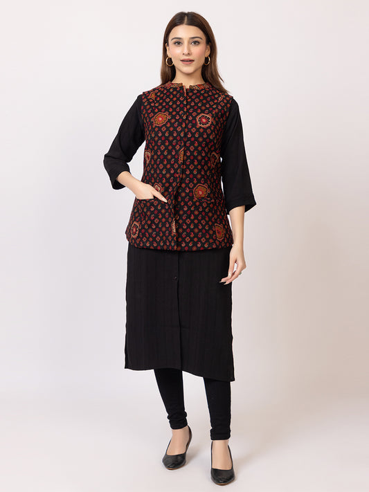 Tillaari SurajMukhi Short Sleeveless Jacket for Women