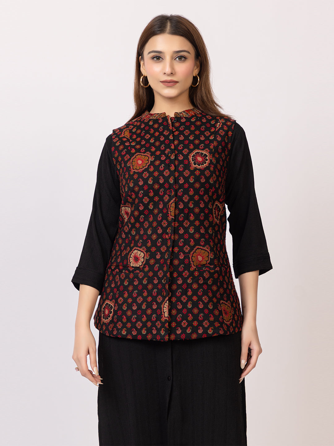 Tillaari SurajMukhi Short Sleeveless Jacket for Women