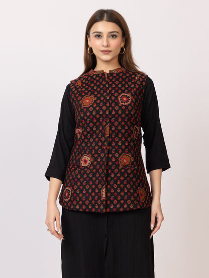 Tillaari SurajMukhi Short Sleeveless Jacket for Women