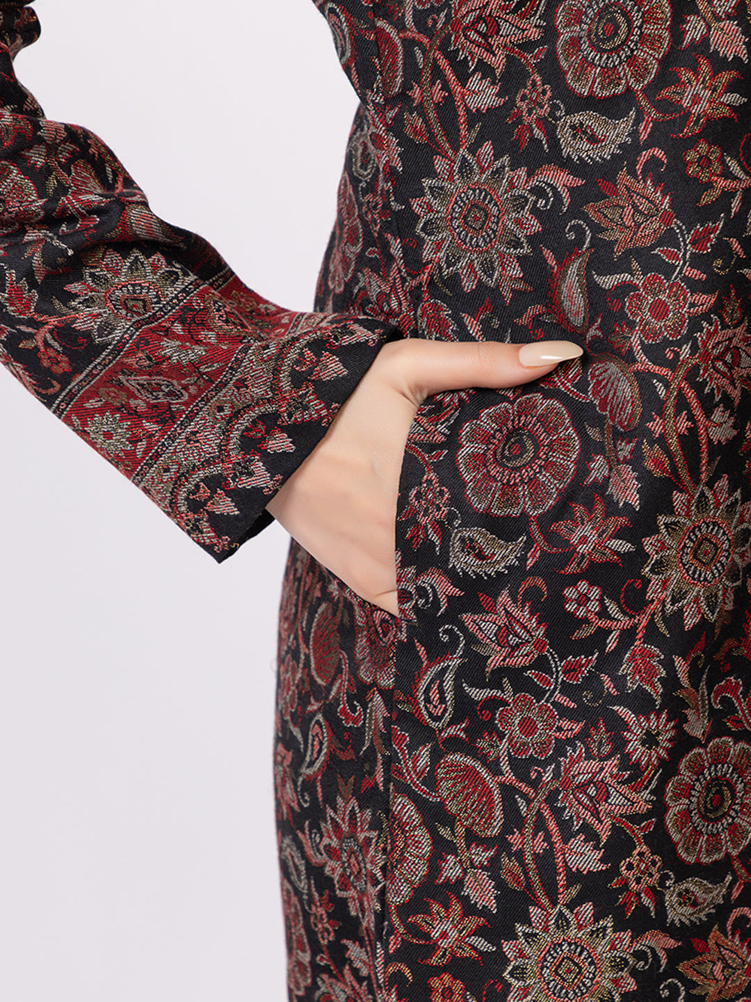 Tillaari Sunflower and Tulip Woven Jacket for Women