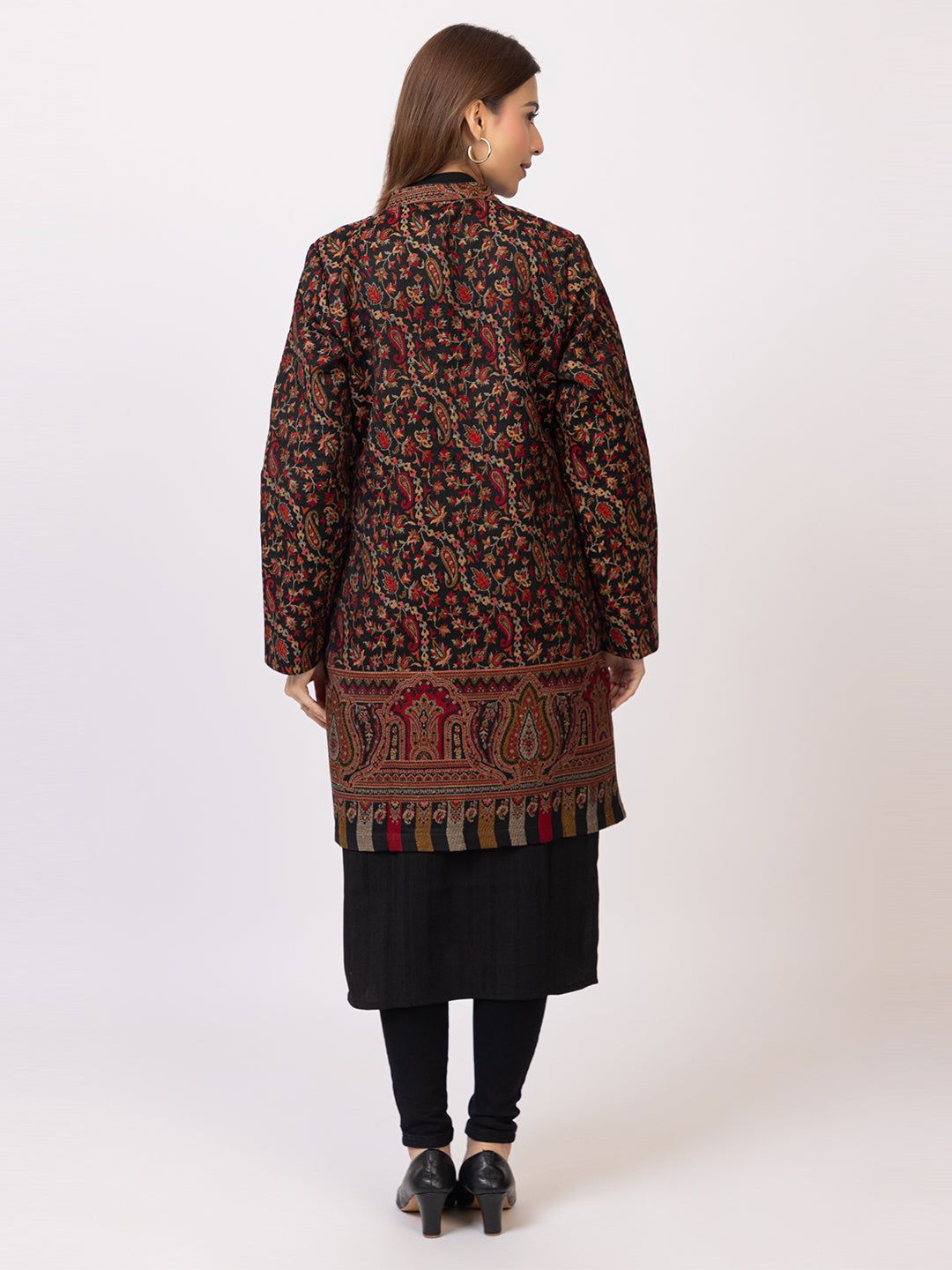 Tillaari Paisley Jaal and Border Jacket for Women