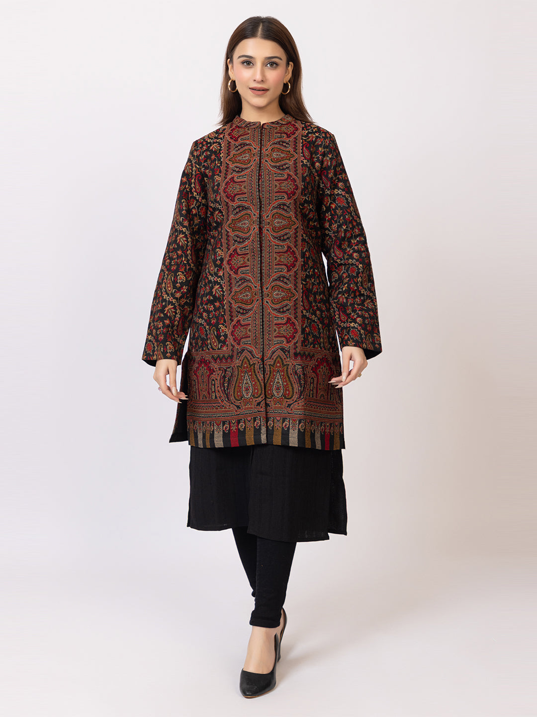 Tillaari Paisley Jaal and Border Jacket for Women