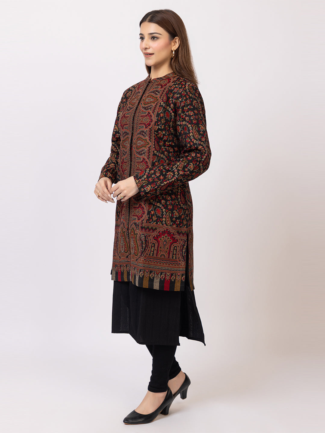 Tillaari Paisley Jaal and Border Jacket for Women