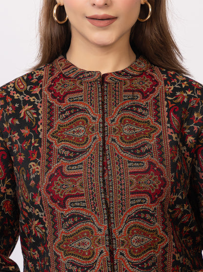 Tillaari Paisley Jaal and Border Jacket for Women