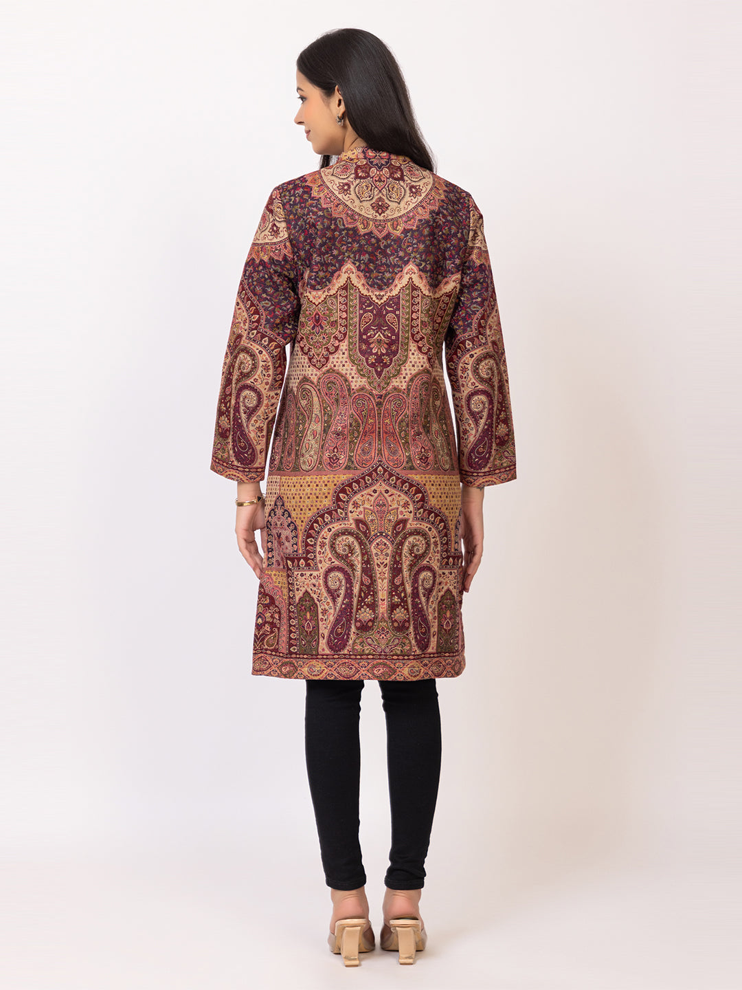 Tillaari Purple Paisley Jaal Jacket for Women