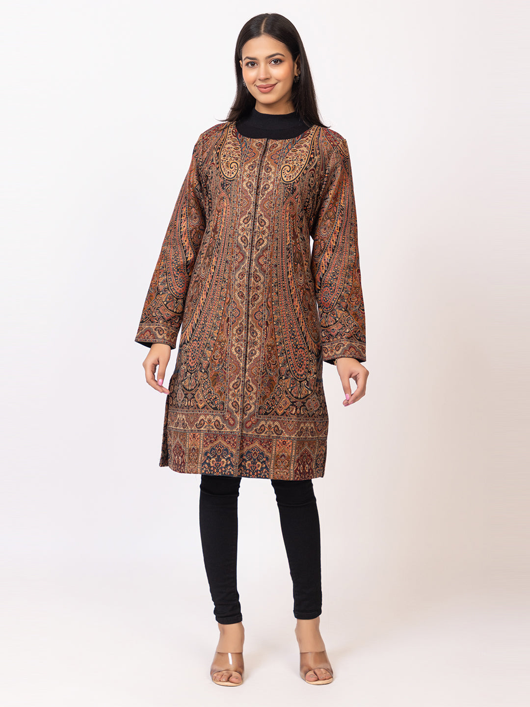 Tillaari Intricate Paisley and Floral Jaal Jacket for Women