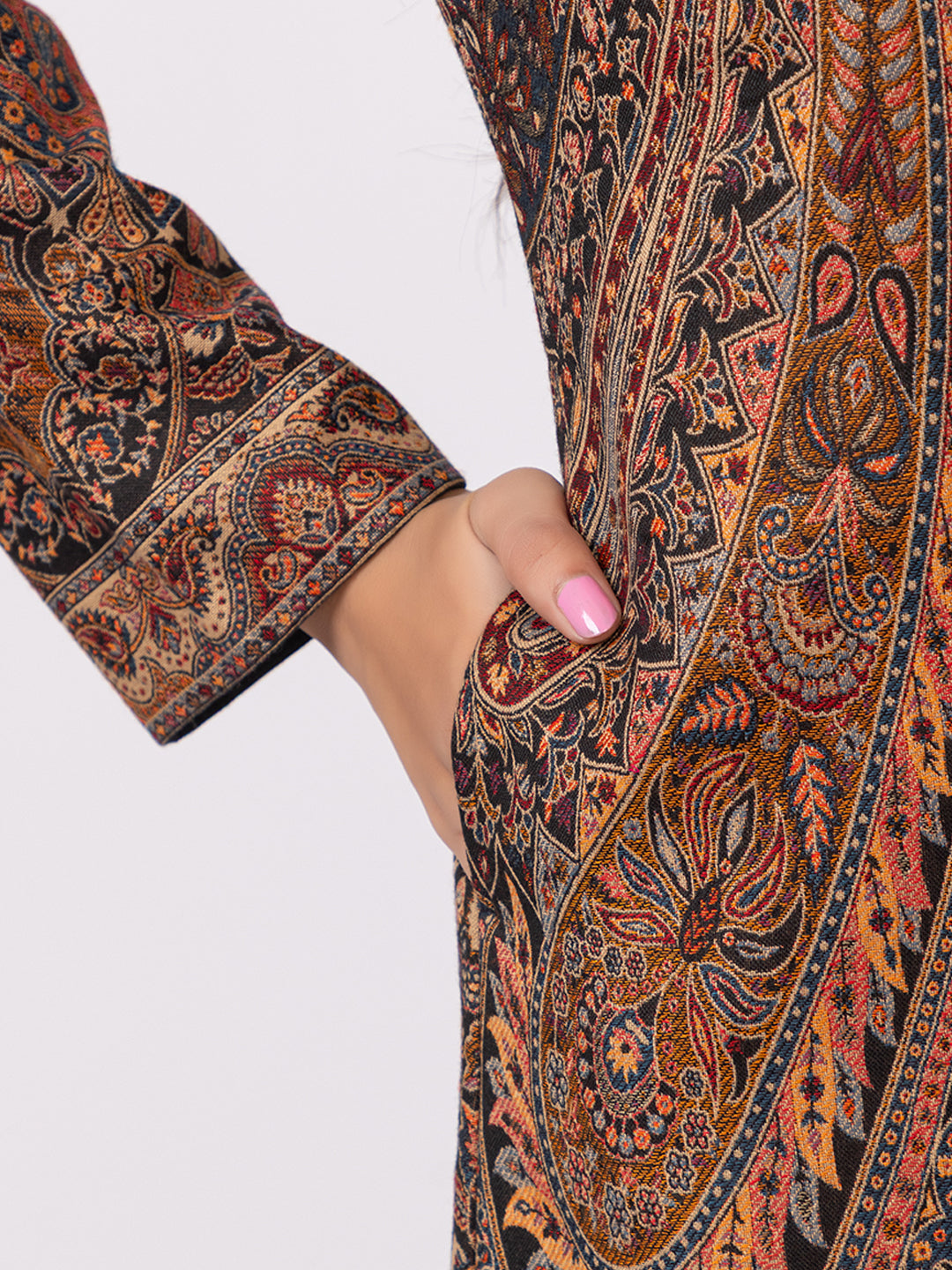 Tillaari Intricate Paisley and Floral Jaal Jacket for Women