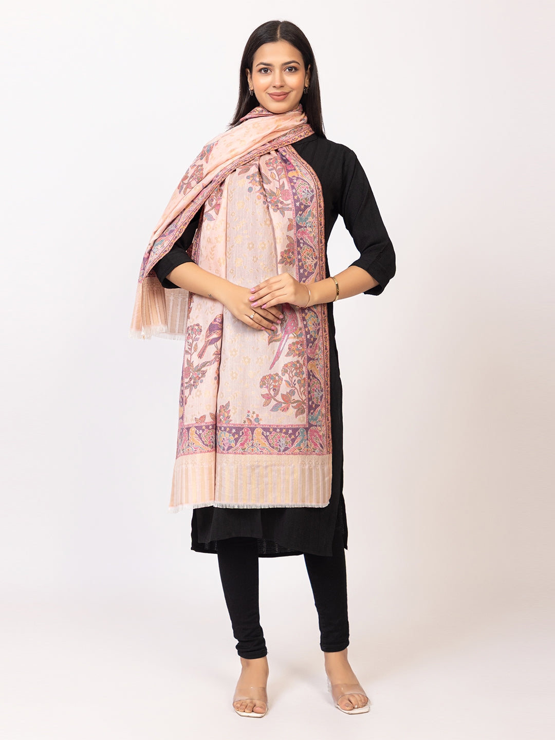 Tillaari Humming Bird and Floral Stole