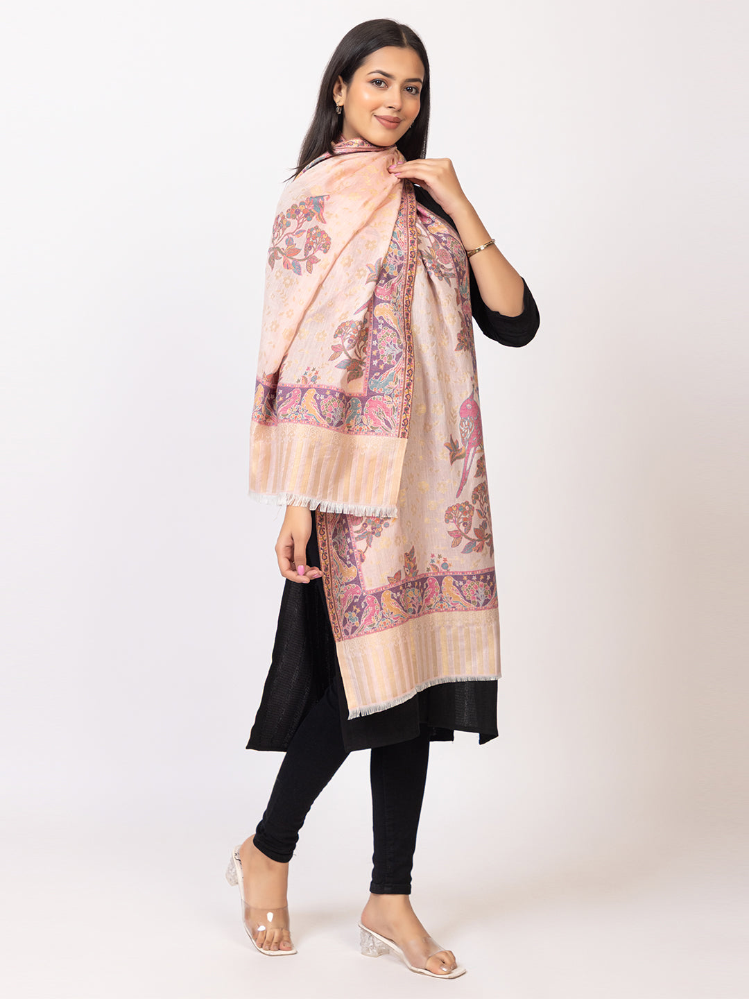 Tillaari Humming Bird and Floral Stole