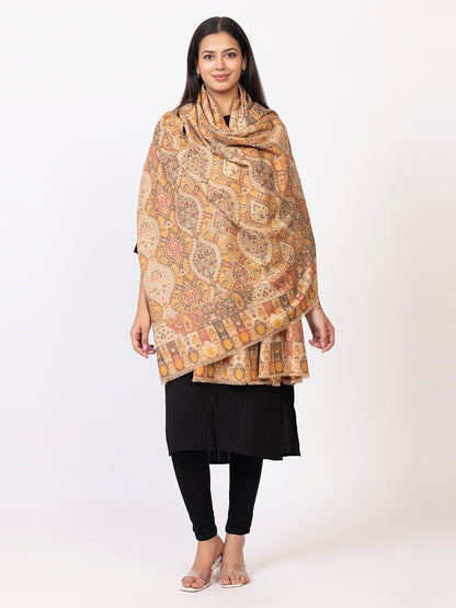 Tillaari Shawl with Traditional Paisley Motifs