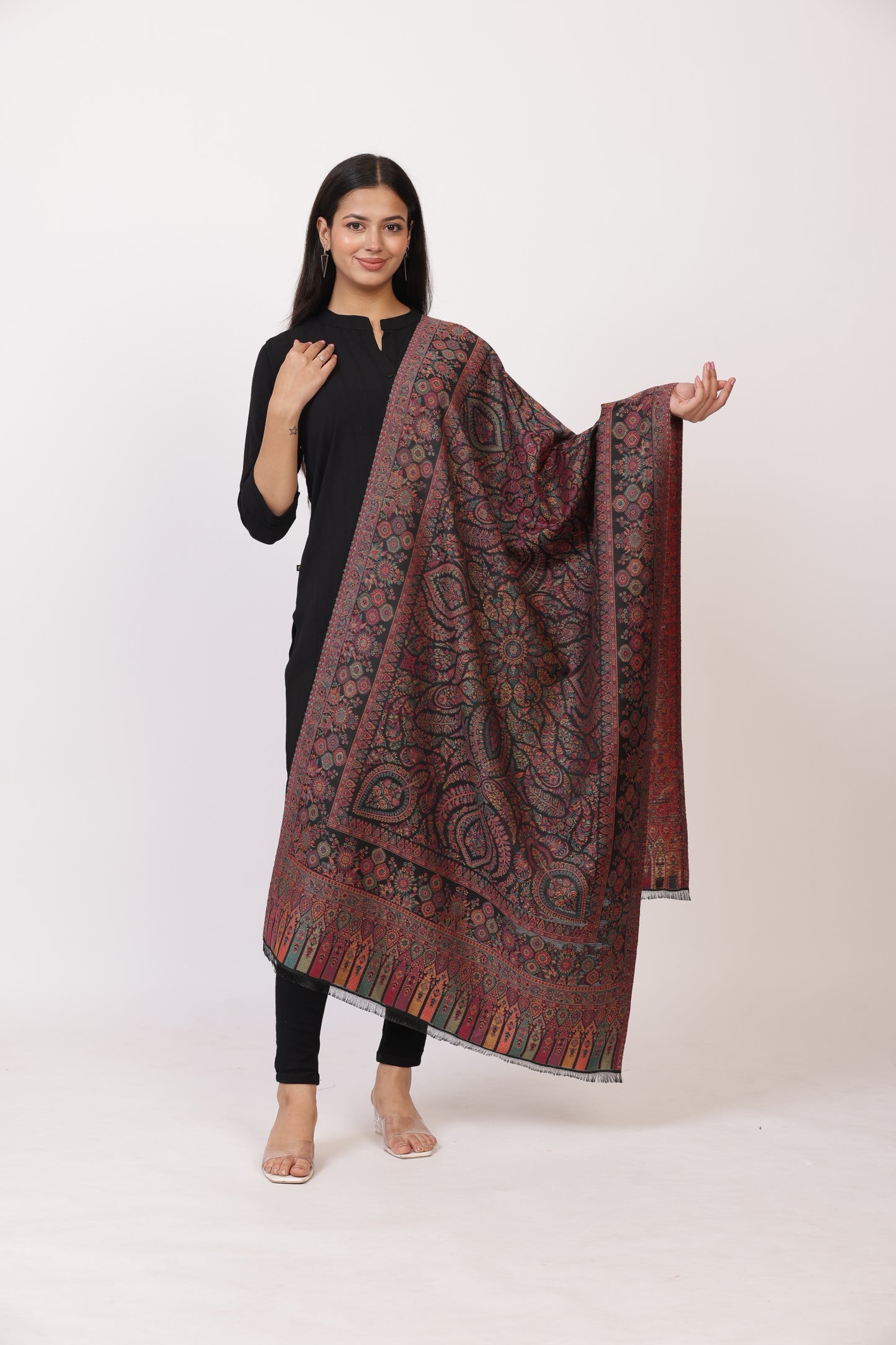 Tillaari Multicolor Paisley and Floral Stole