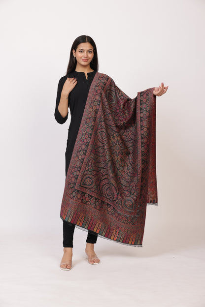 Tillaari Multicolor Paisley and Floral Stole