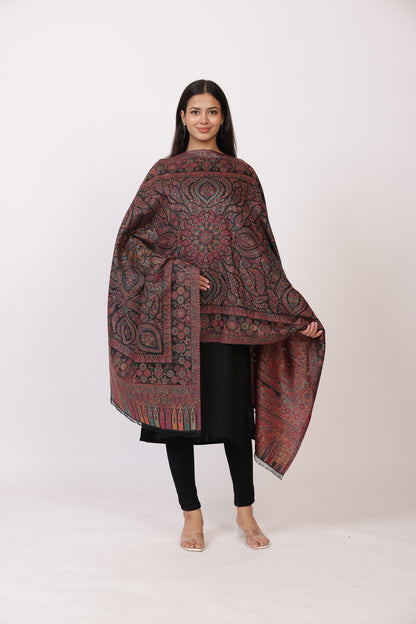 Tillaari Multicolor Paisley and Floral Stole