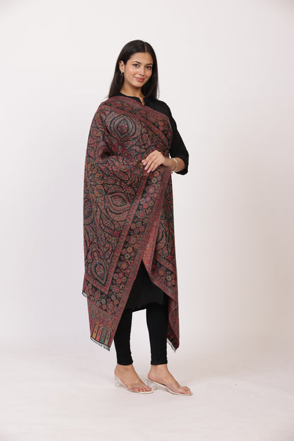 Tillaari Multicolor Paisley and Floral Stole