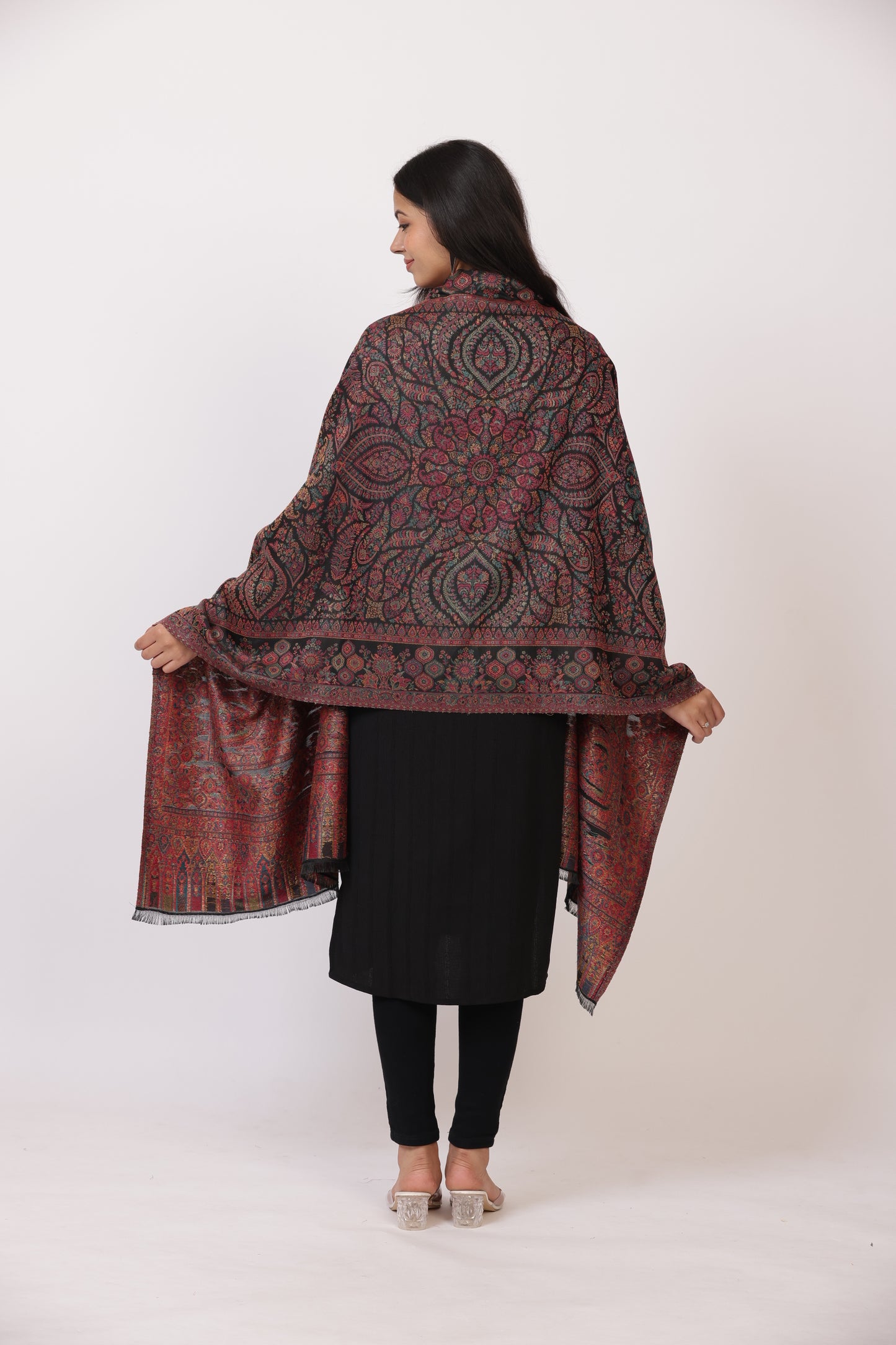 Tillaari Multicolor Paisley and Floral Stole