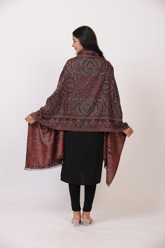 Tillaari Multicolor Paisley and Floral Stole
