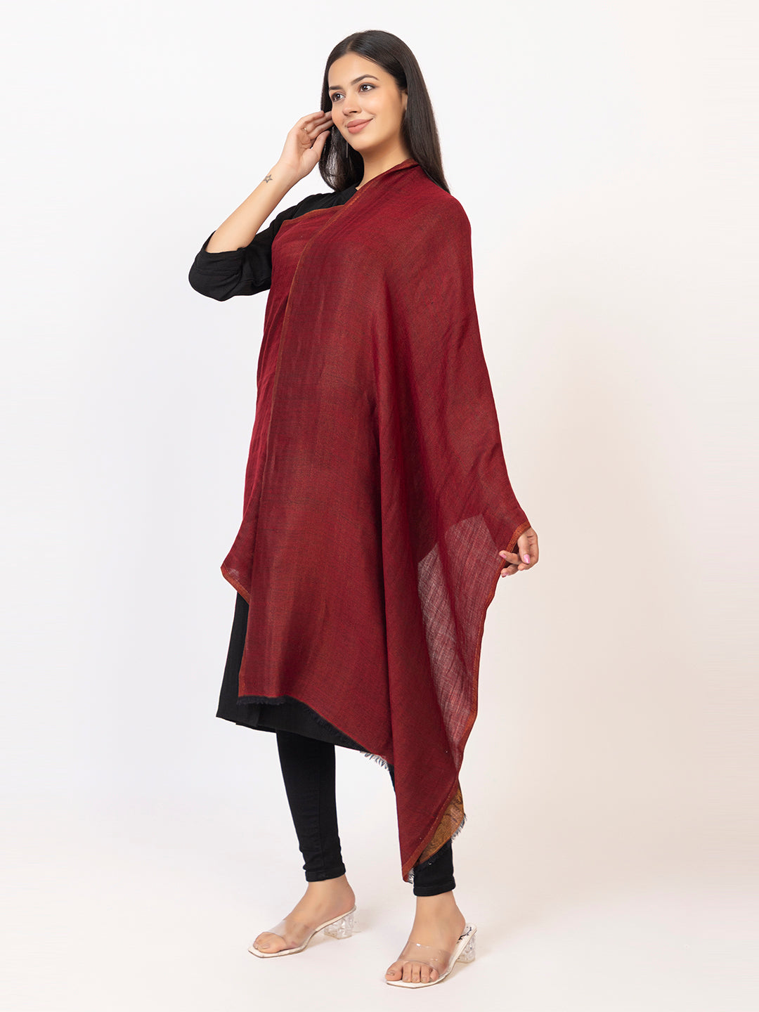 Tillaari Reversible Wool Blend Stole