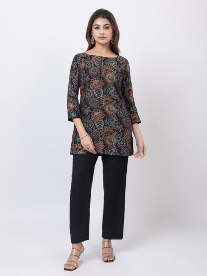 Tillaari Black Floral Printed Co-ord Set