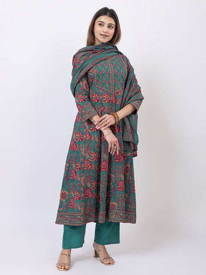 Tillaari Green Chintz Printed Kurta Set with Dupatta
