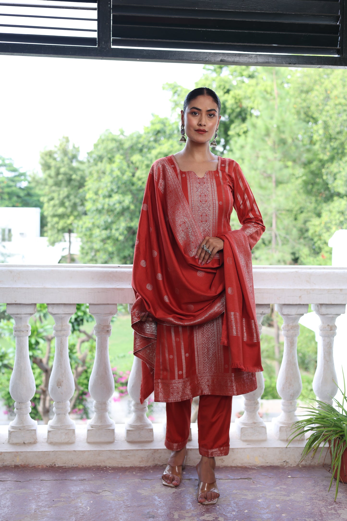 Nargis Rust Kurta Set