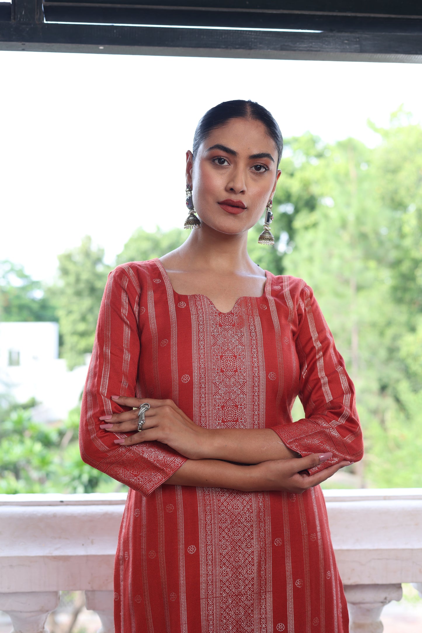 Nargis Rust Kurta Set