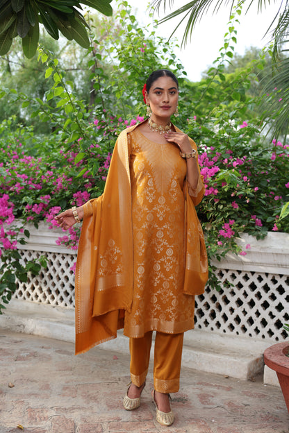 Damini Mustard Yellow Kurta Set